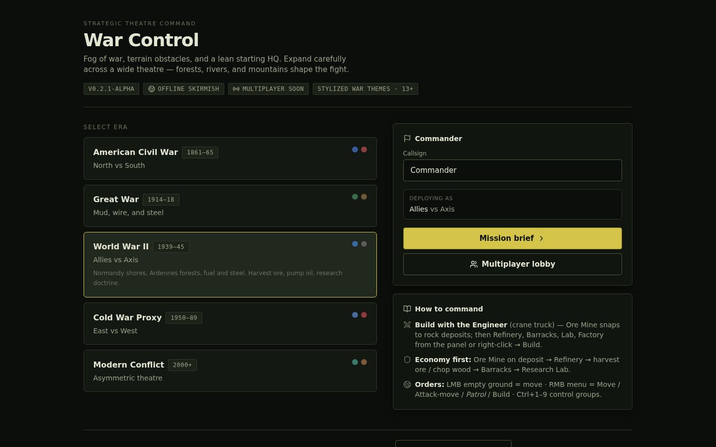 War Control hero